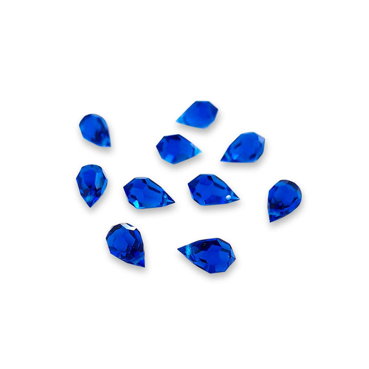 Find Blå glasperler, preciosa crystal drops, capri blue, 6 x 10 mm hos Beadhouse of Copenhagen i dag, med en altid hurtig levering!