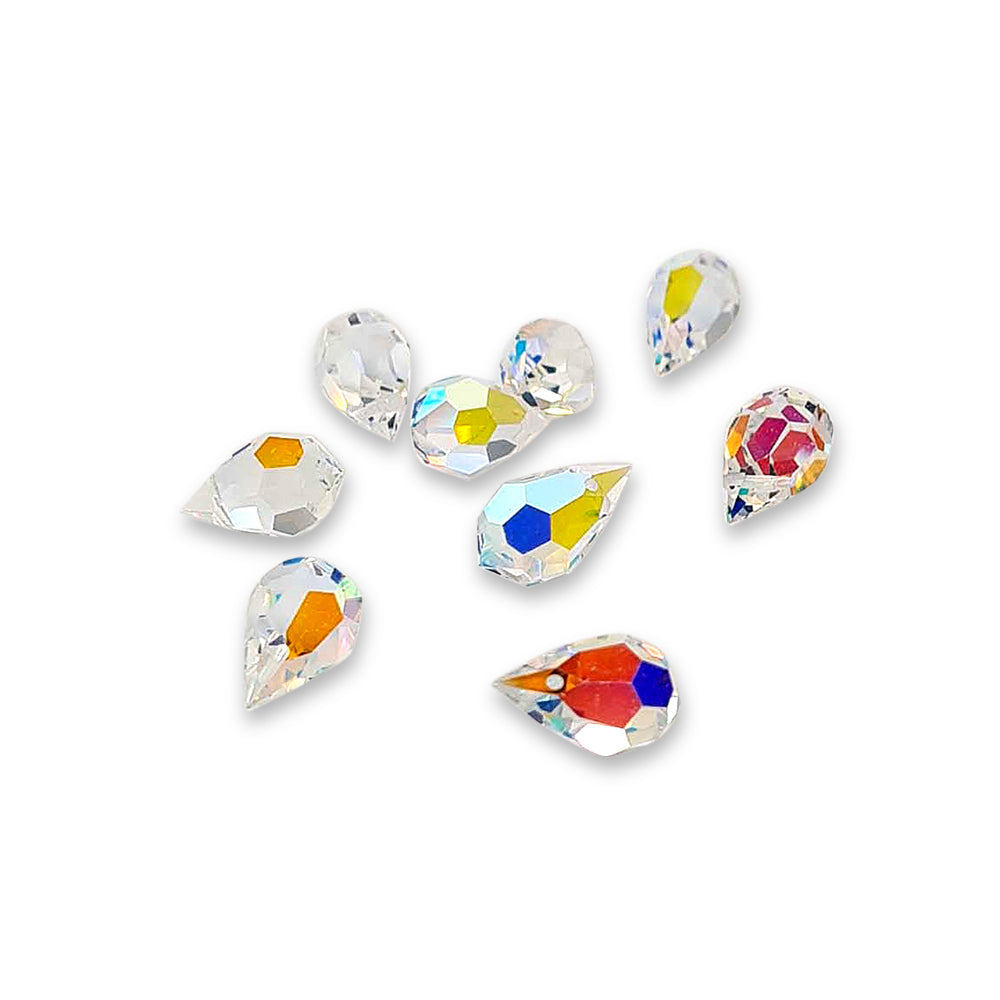 Find Hvide glasperler, preciosa crystal drops, crystal ab, 9 x 15 mm hos Beadhouse of Copenhagen i dag, med en altid hurtig levering!