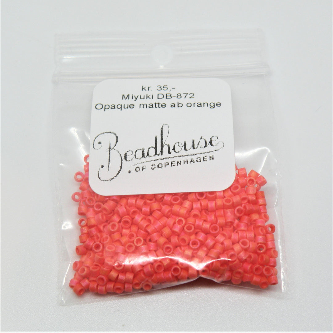 Find Orange glasperler, miyuki delica beads, opaque matte ab hos Beadhouse of Copenhagen i dag, med en altid hurtig levering!