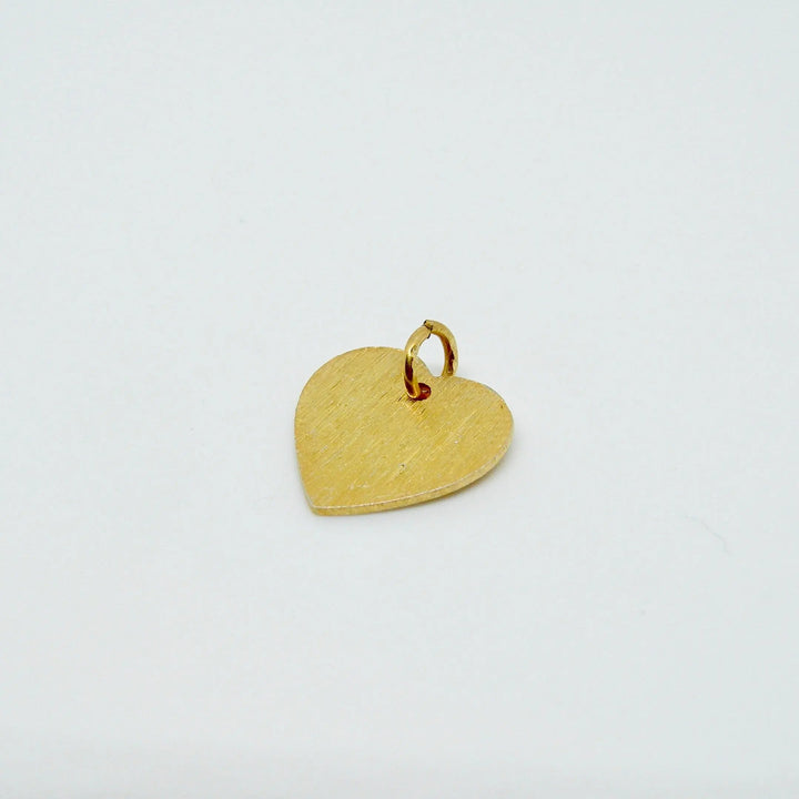 Vedhæng, børstet hjerte, sterlingsølv, forgyldt, oxyderet Beadhouse of Copenhagen