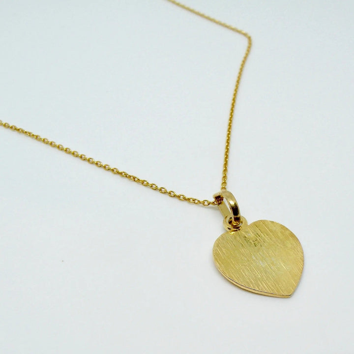 Vedhæng, børstet hjerte, sterlingsølv, forgyldt, oxyderet Beadhouse of Copenhagen