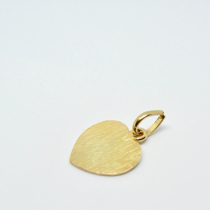 Vedhæng, børstet hjerte, sterlingsølv, forgyldt, oxyderet Beadhouse of Copenhagen