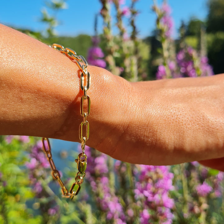 Find Armbånd, alternativ rund anker kæde, forgyldt messing, 16-19 cm hos Beadhouse of Copenhagen i dag, med en altid hurtig levering!
