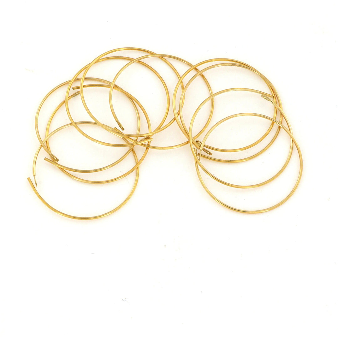 Monterings creoler i forgyldt messing 0,7x25 mm, storkøb Beadhouse of Copenhagen