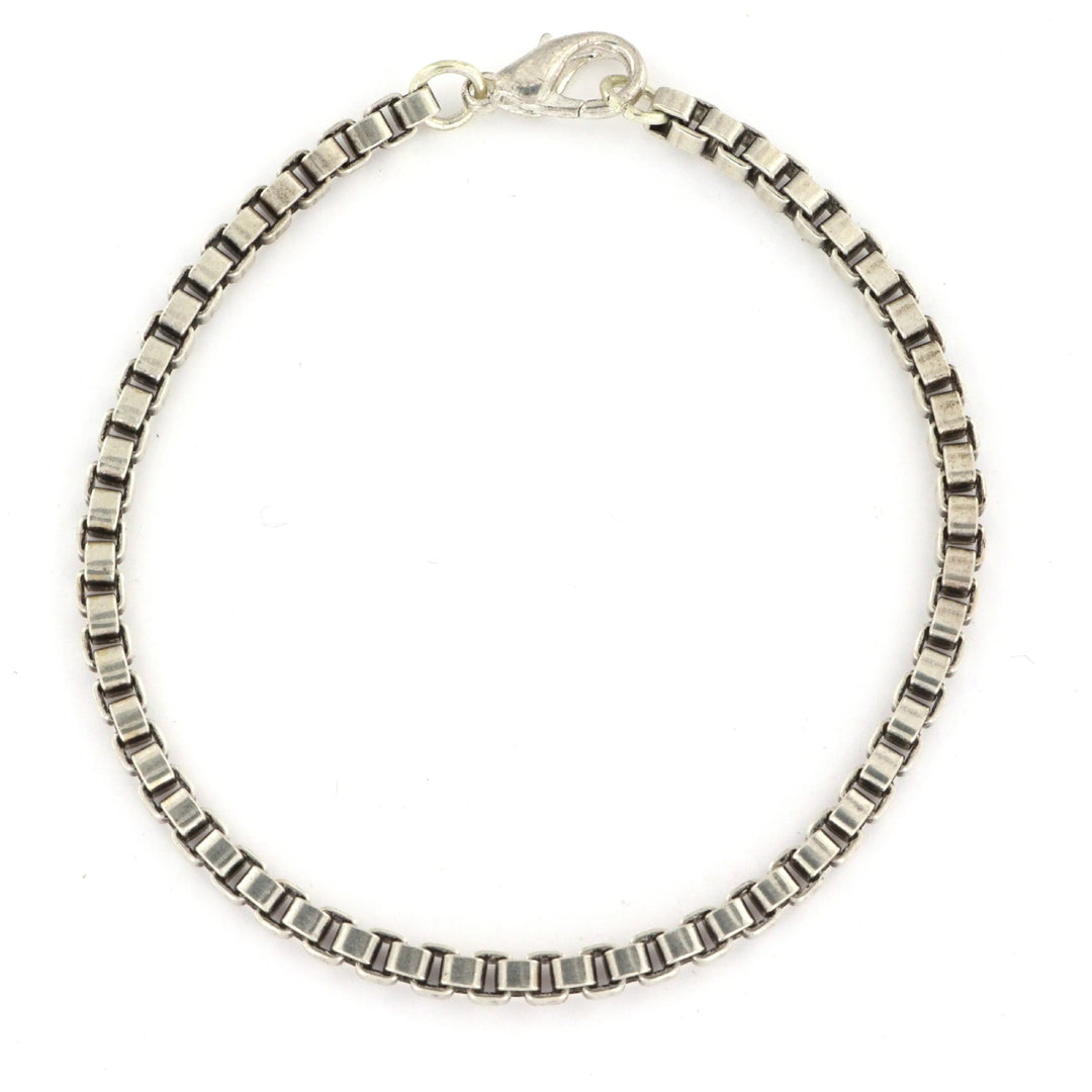 Armbånd, chunky venezia kæde, forsølvet messing, 17-21 cm/3,5 mm Beadhouse of Copenhagen