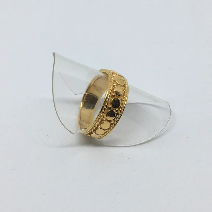 Fingerring, bånd af små cirkler, forgyldt og sterlingsølv Beadhouse of Copenhagen