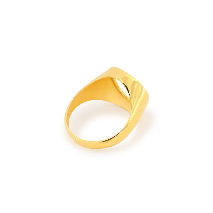 Fingerring, cirkel, forgyldt og sterlingsølv OK Silver