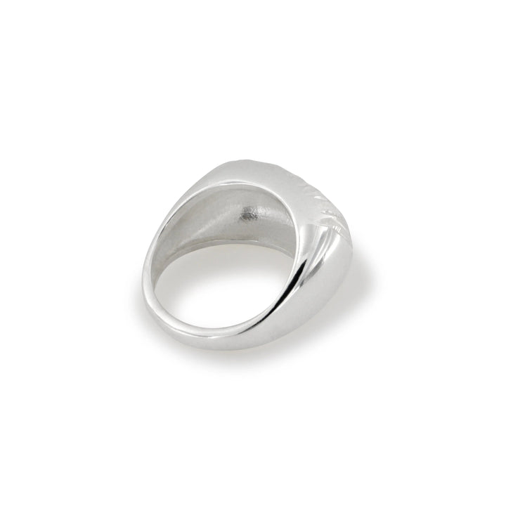 Fingerring, chunky rillet ring, sterlingsølv og forgyldt sterlingsølv OK Silver