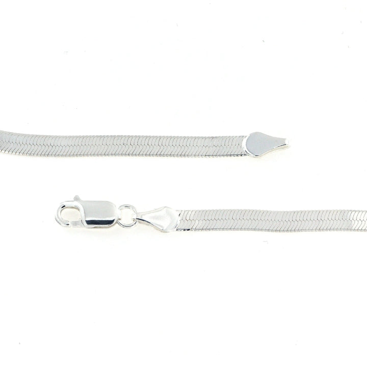 Halskæde, snake kæde, sterlingsølv og forgyldt, 40-50cm/4,5mm Spain