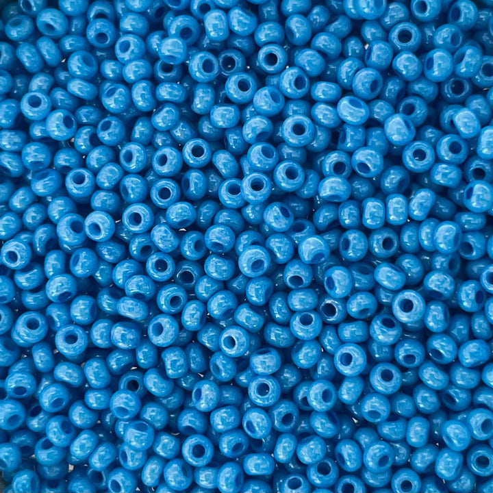 Blå glasperler, preciosa, ceylon blue-green, storkøb Preciosa
