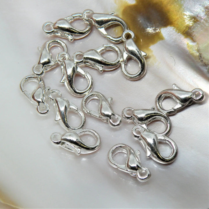 Karabin lås, messing forsølvet, 10mm Fritz