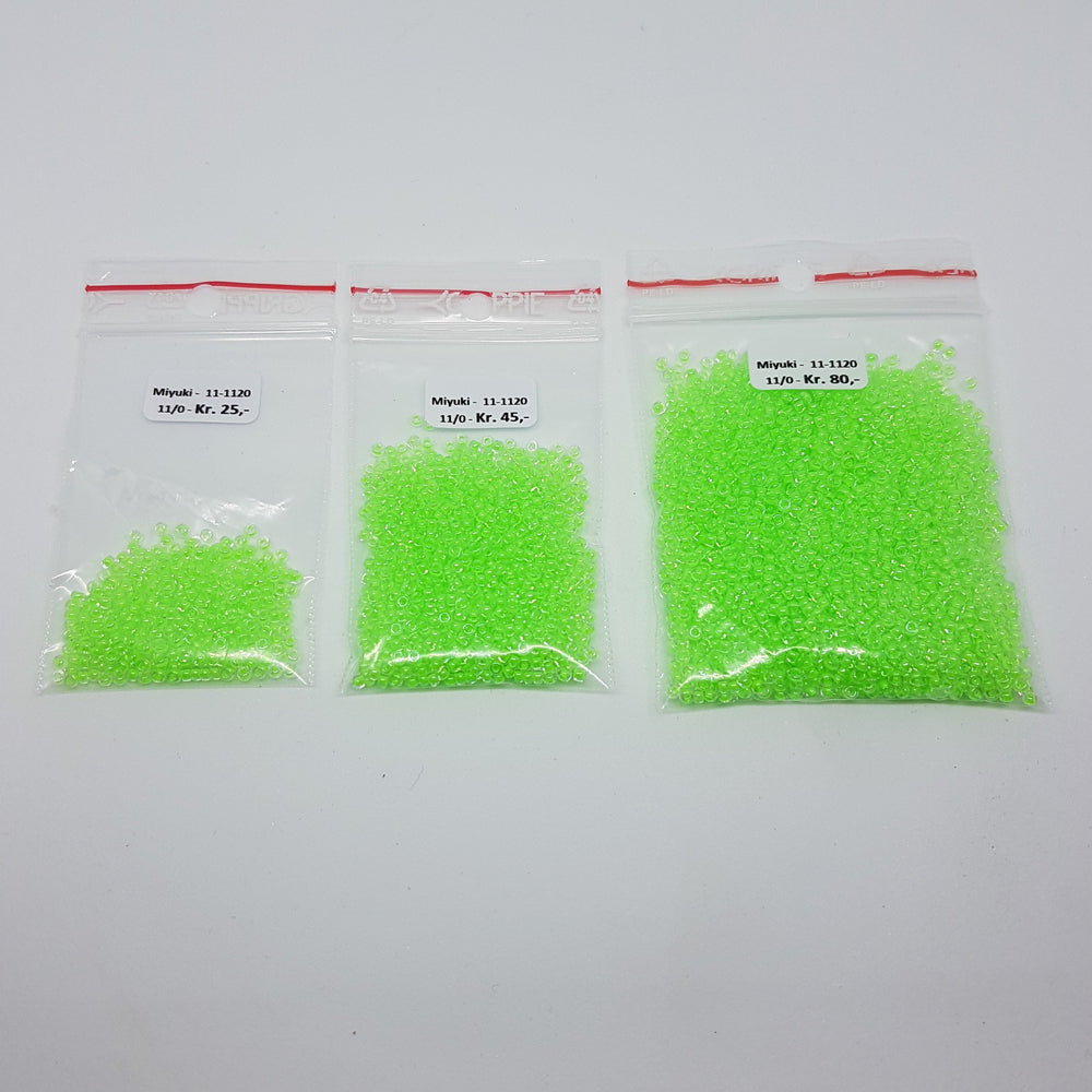 Find Grønne glasperler, miyuki rocailles seed beads, luminous green hos Beadhouse of Copenhagen i dag, med en altid hurtig levering!