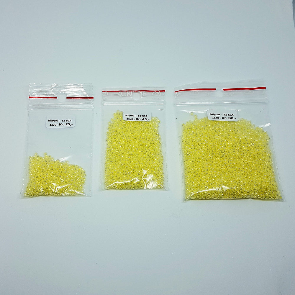 Find Gule glasperler, miyuki rocailles seed beads, ceylon lemon ice hos Beadhouse of Copenhagen i dag, med en altid hurtig levering!