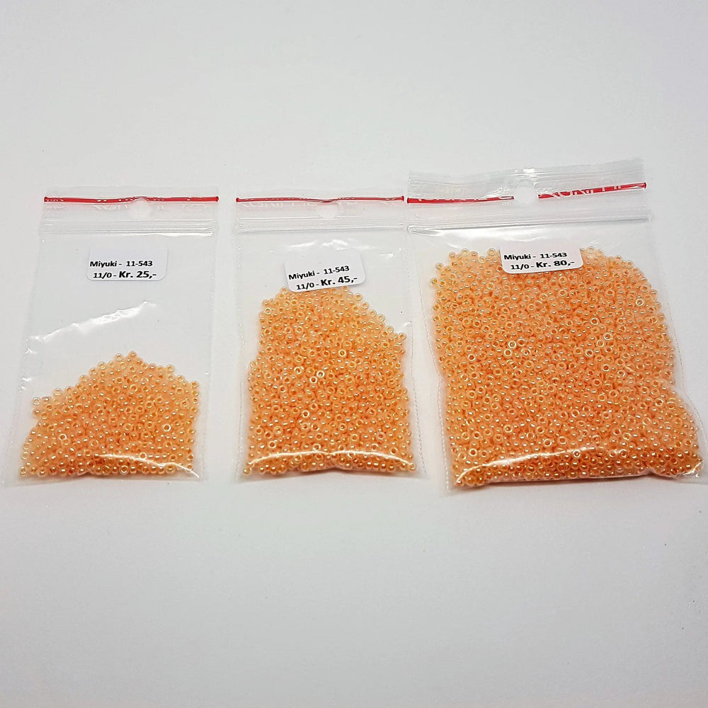 Orange glasperler, miyuki rocailles, ceylon tea rose Krea