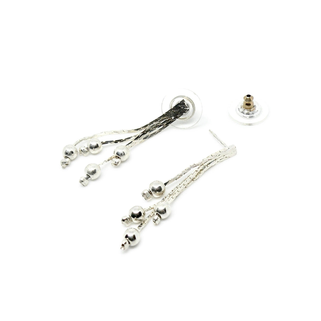 Øreringe, ørestikkere cobra kæder med motiv, forsølvet messing, 3 typer Beadhouse of Copenhagen