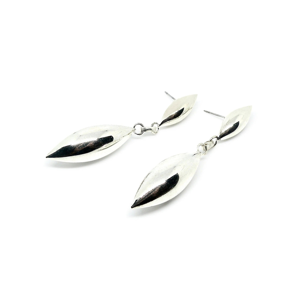 Øreringe, ørestikkere chunky minimalistisk, forsølvet messing Beadhouse of Copenhagen