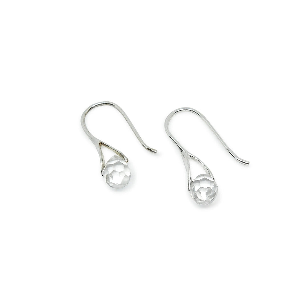 Øreringe med crystal drops, sterlingsølv og forgyldt sterlingsølv Beadhouse of Copenhagen