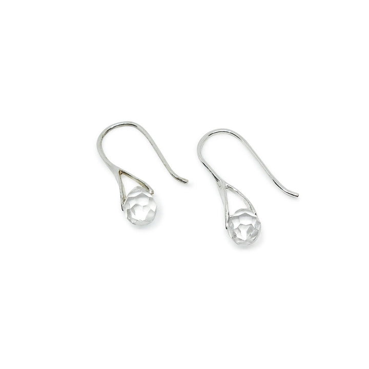 Øreringe med crystal drops, sterlingsølv og forgyldt sterlingsølv Beadhouse of Copenhagen