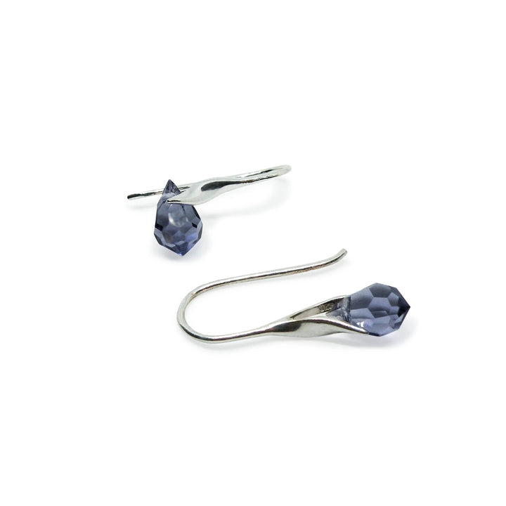 Øreringe, tanzanite crystal drops, sterlingsølv og forgyldt sterlingsølv Beadhouse of Copenhagen