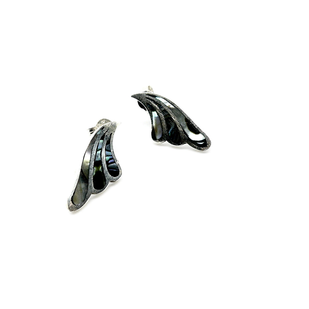 Øreringe, ørestikkere vinger med smykkesten, sterlingsølv, 20 mm Beadhouse of Copenhagen