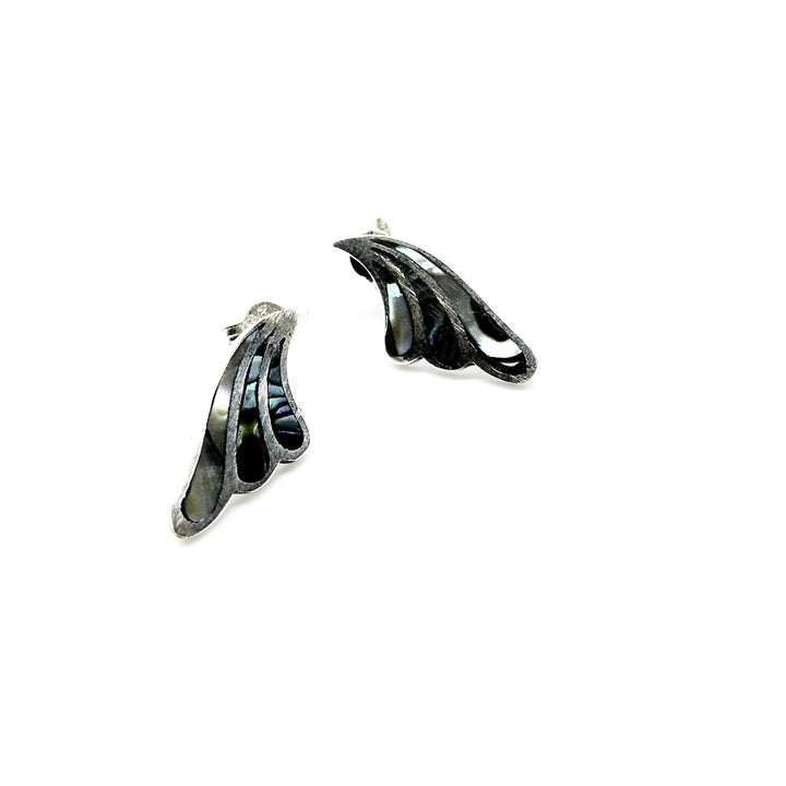 Øreringe, ørestikkere vinger med smykkesten, sterlingsølv, 20 mm Beadhouse of Copenhagen