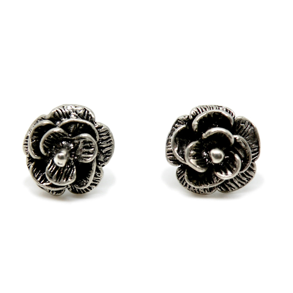 Øreringe, ørestikkere blomst tre størrelser, sterlingsølv, Beadhouse of Copenhagen