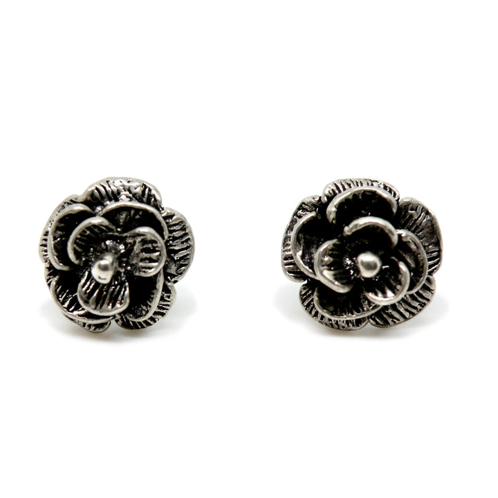 Øreringe, ørestikkere blomst tre størrelser, sterlingsølv, Beadhouse of Copenhagen