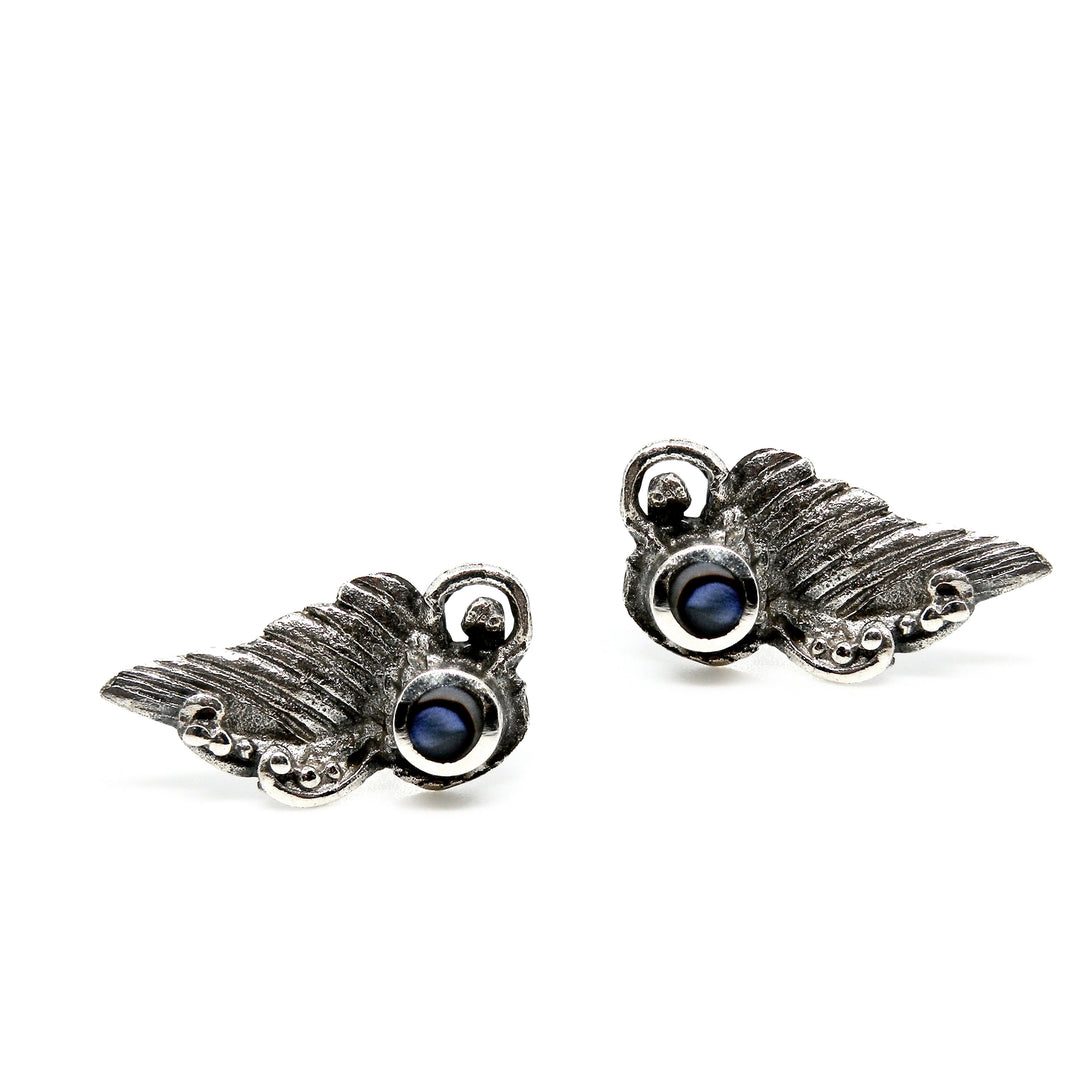 Find Øreringe, ørestikkere vinge med rund smykkesten, sterlingsølv, 14 mm hos Beadhouse of Copenhagen i dag, med en altid hurtig levering!