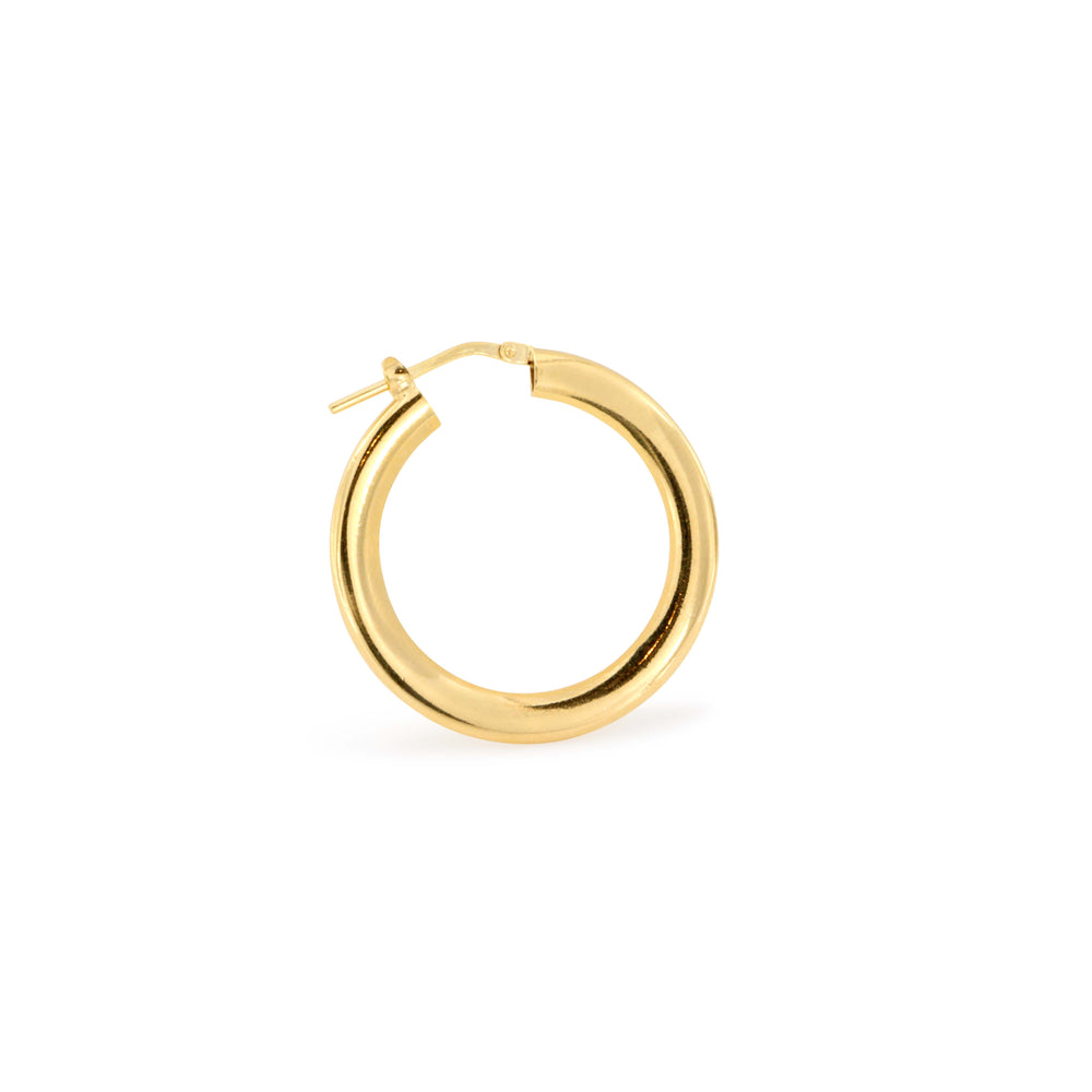 Find Øreringe, flad chunky hoop, forgyldt sterlingsølv, 25 x 4 x 2 mm hos Beadhouse of Copenhagen i dag, med en altid hurtig levering!