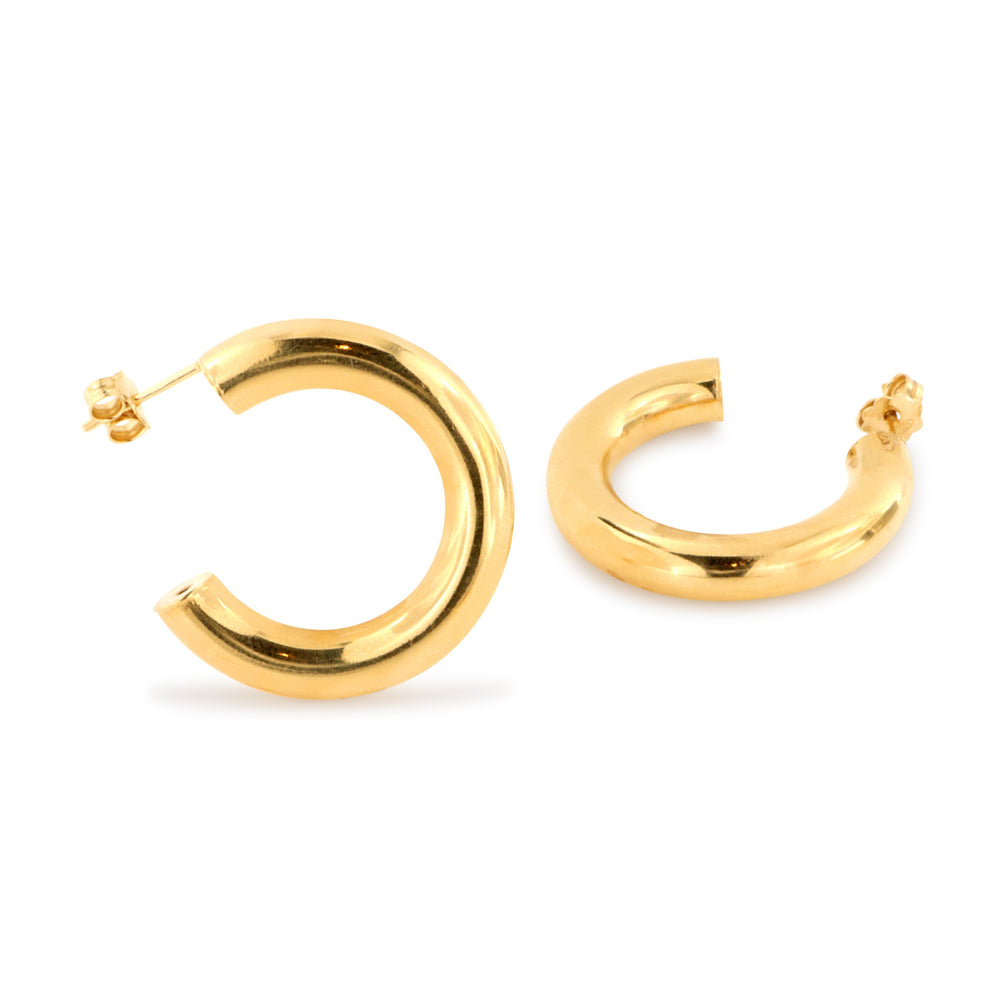 Find Øreringe, ørestikkere chunky hoops, forgyldt sterlingsølv,  32 x 6 mm hos Beadhouse of Copenhagen i dag, med en altid hurtig levering!
