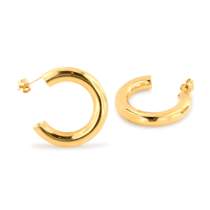 Find Øreringe, ørestikkere chunky hoops, forgyldt sterlingsølv,  32 x 6 mm hos Beadhouse of Copenhagen i dag, med en altid hurtig levering!