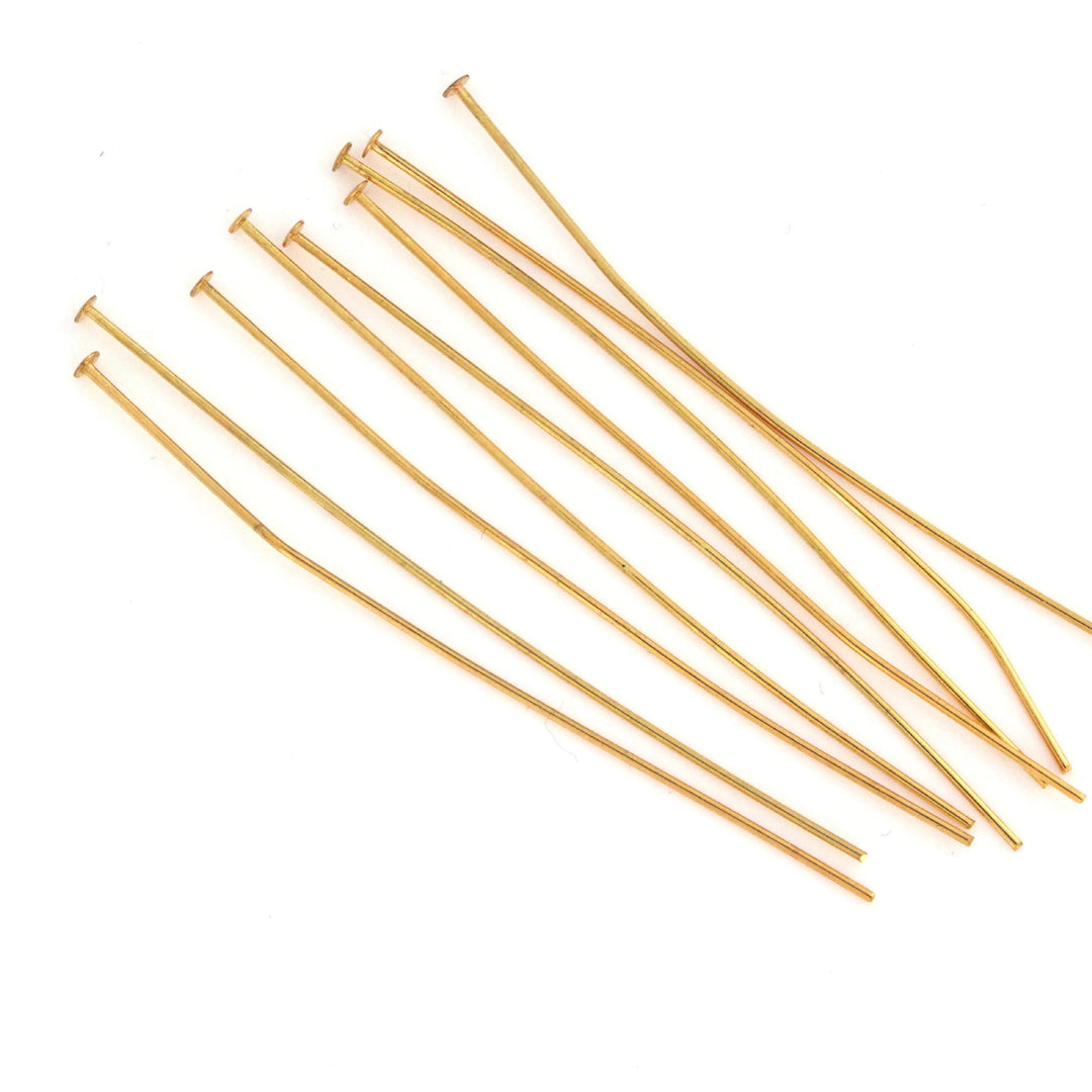 Perlestav i forgyldt messing. 50x0,6mm. storkøb Fritz