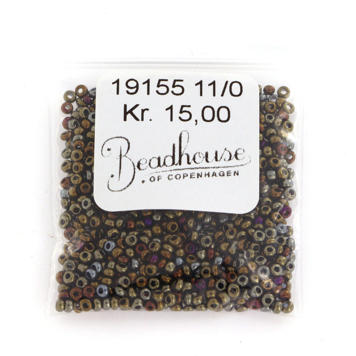 Find Metalliske glasperler, preciosa, dark topaz bronze-green iris, storkøb hos Beadhouse of Copenhagen i dag, med en altid hurtig levering!