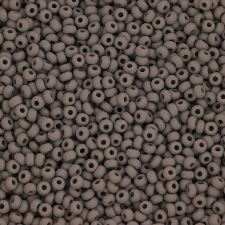 Grå glasperler, preciosa, matte opaque grey, storkøb Preciosa