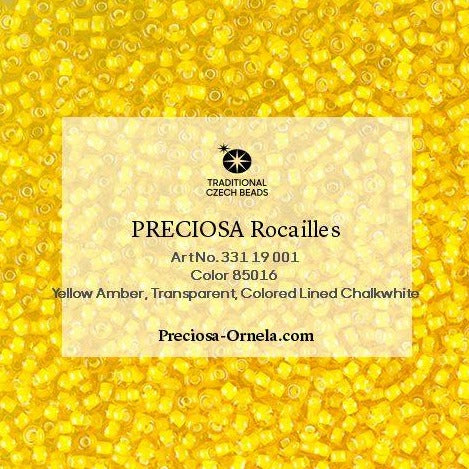 Find Gule glasperler, preciosa, whitelined transp. yellow amber, storkøb hos Beadhouse of Copenhagen i dag, med en altid hurtig levering!