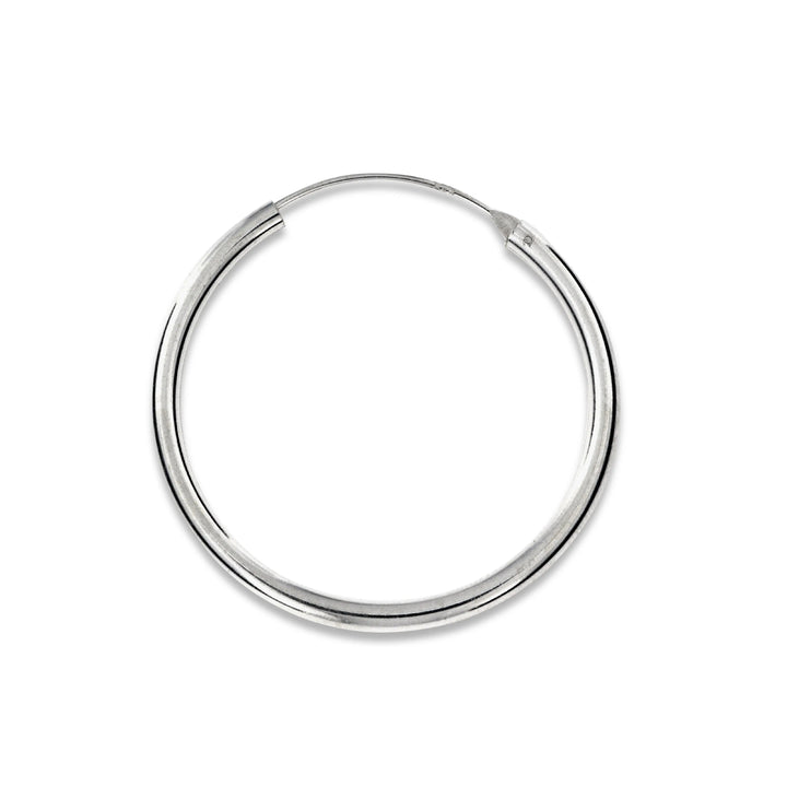 Øreringe, hoops, 40 mm, sterlingsølv og forgyldt sterlingsølv BLT