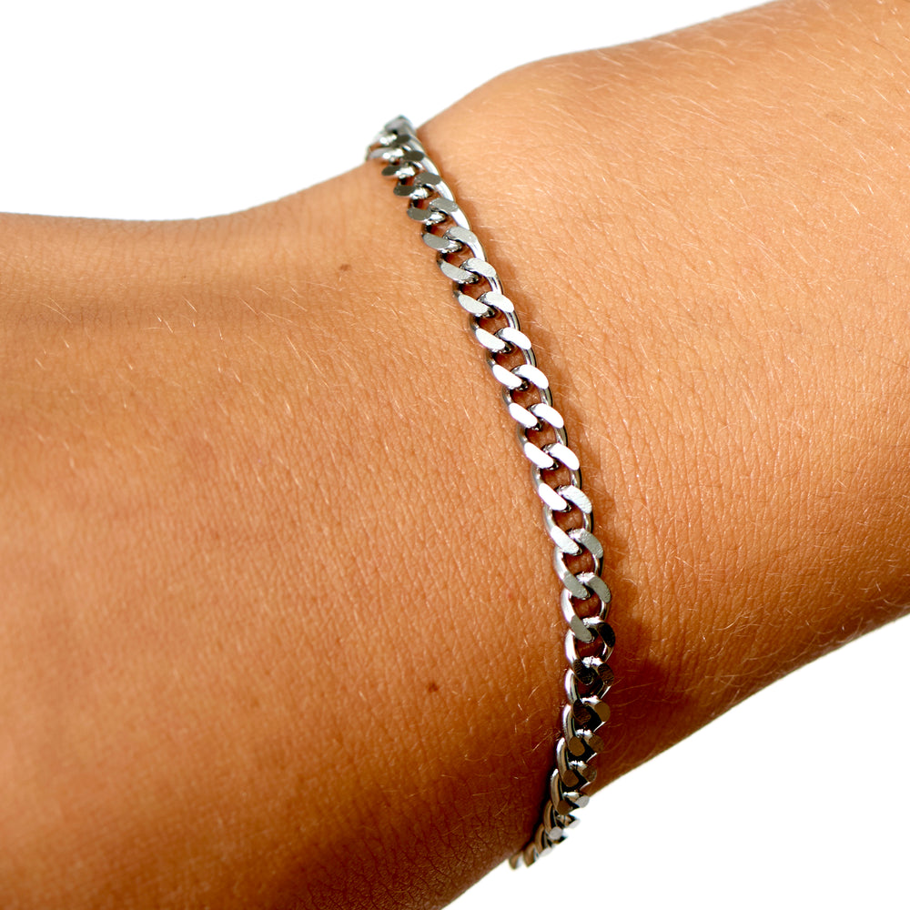 Find Armbånd, panser facet kæde, stål, 18-22 cm/4,5 mm hos Beadhouse of Copenhagen i dag, med en altid hurtig levering!