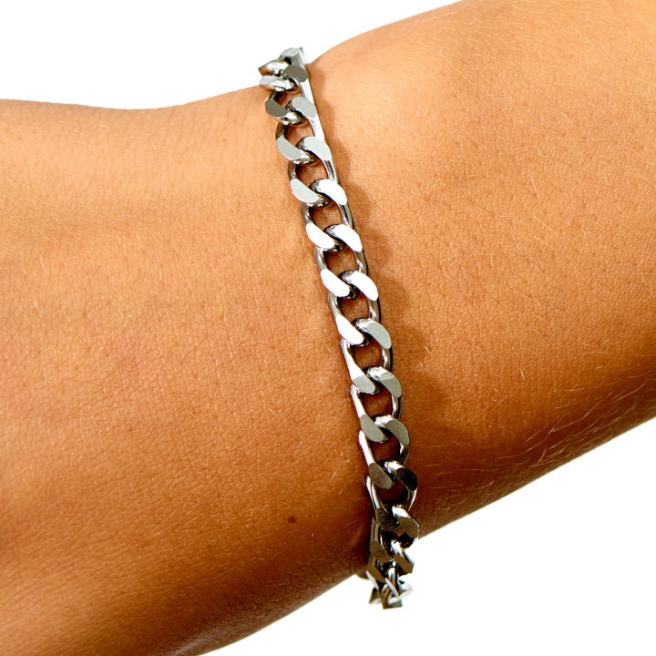 Find Armbånd, panser facet kæde, stål, 18-22 cm/5,5 mm hos Beadhouse of Copenhagen i dag, med en altid hurtig levering!