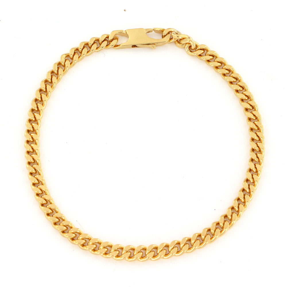 Find Armbånd, panser facet kæde, forgyldt messing, 17-19 cm/3,5 mm hos Beadhouse of Copenhagen i dag, med en altid hurtig levering!