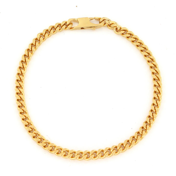 Find Armbånd, panser facet kæde, forgyldt messing, 17-19 cm/3,5 mm hos Beadhouse of Copenhagen i dag, med en altid hurtig levering!