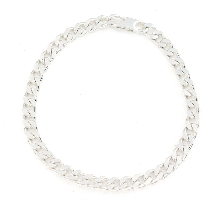 Armbånd, panser facet kæde, forgyldt og sterlingsølv, 16-22 cm/5,5 mm Spain