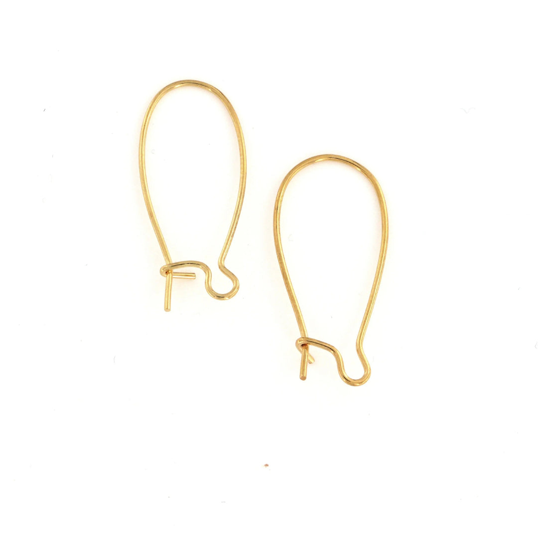 Ørebøjler i forgyldt messing med lukning Beadhouse of Copenhagen