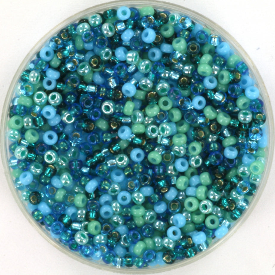 Find Blandede glasperler, miyuki rocailles, blue lagoon hos Beadhouse of Copenhagen i dag, med en altid hurtig levering!
