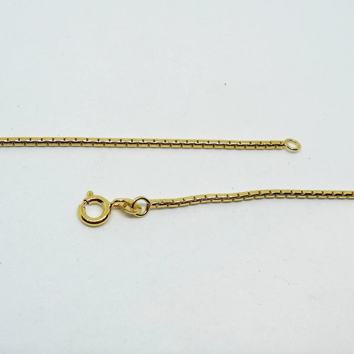 Halskæde, rund venezia kæde, forgyldt sterlingsølv, 45 cm/1,5 mm Spain